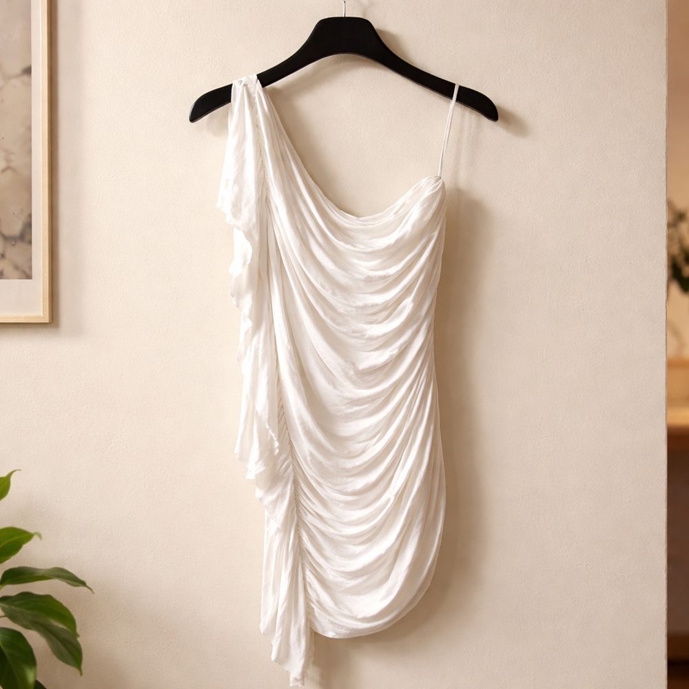 Boston Proper One Shoulder White Dress - Picture 3 of 5